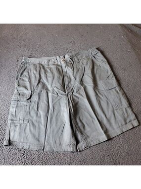 KingSize Cargo Shorts Mens 46 Big Tall Elastic Gray Cotton Chino Khaki y2K